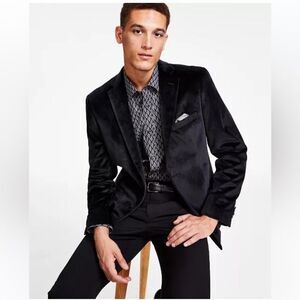 TOPMAN Slim Fit Velvet Evening Blazer